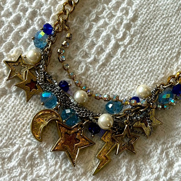 RARE Betsey Johnson Celestial Gold Necklace - Picture 4 of 9